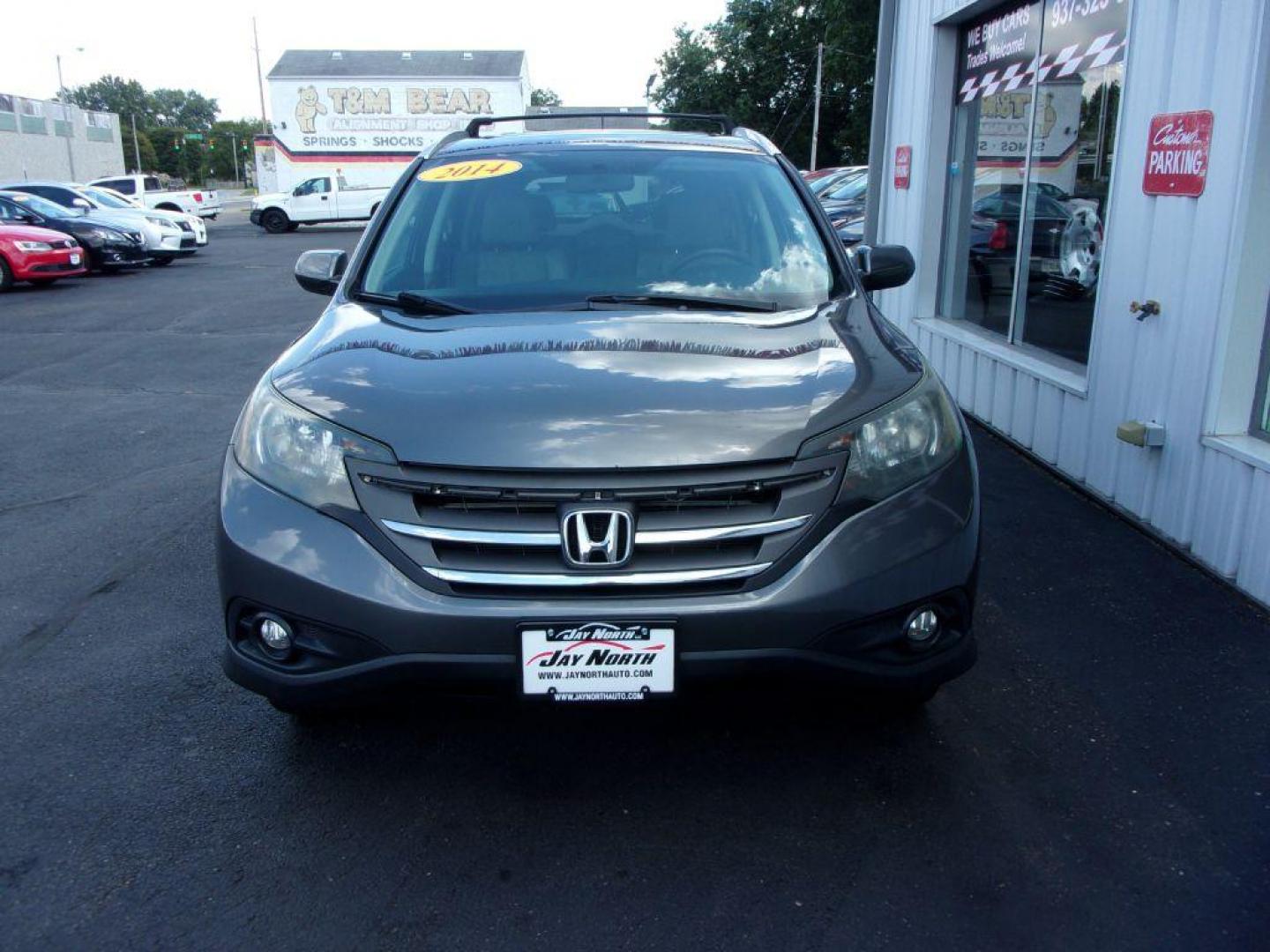 2014 GRAY HONDA CR-V EXL (2HKRM4H78EH) with an 2.4L engine, Automatic transmission, located at 501 E. Columbia St., Springfield, OH, 45503, (800) 262-7122, 39.925262, -83.801796 - ***1-Owner***Clean Carfax***EXL***AWD***New Tires***Heated Leather Seating***Sunroof***Serviced and Detailed*** Jay North Auto has offered hand picked vehicles since 1965! Our customer's enjoy a NO pressure buying experience with a small town feel. All of our vehicles get fully inspected and det - Photo#1