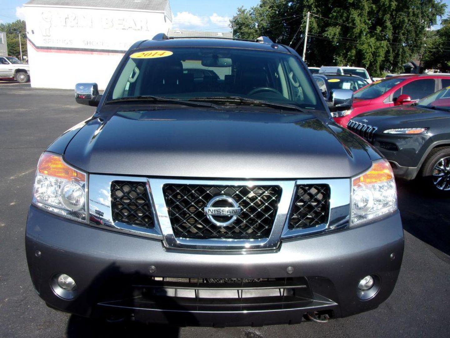 2014 GRAY NISSAN ARMADA PLATINUM (5N1AA0NC4EN) with an 5.6L engine, Automatic transmission, located at 501 E. Columbia St., Springfield, OH, 45503, (800) 262-7122, 39.925262, -83.801796 - Photo#2