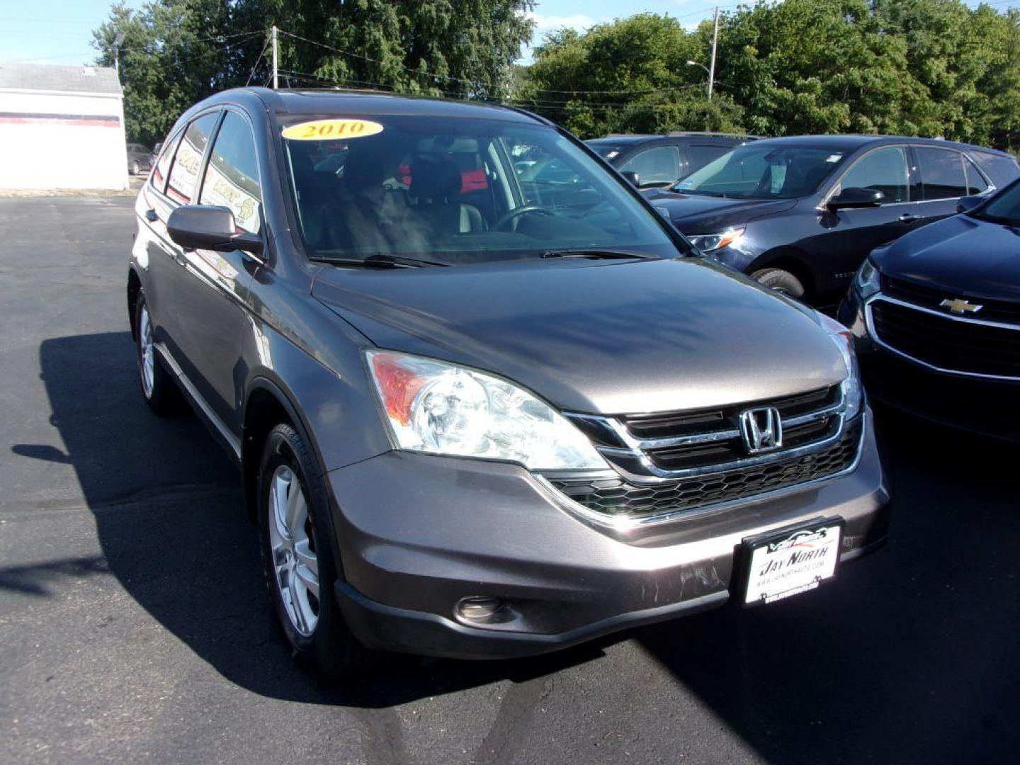 2010 GRAY HONDA CR-V EXL (5J6RE4H7XAL) with an 2.4L engine, Automatic transmission, located at 501 E. Columbia St., Springfield, OH, 45503, (800) 262-7122, 39.925262, -83.801796 - Photo#1