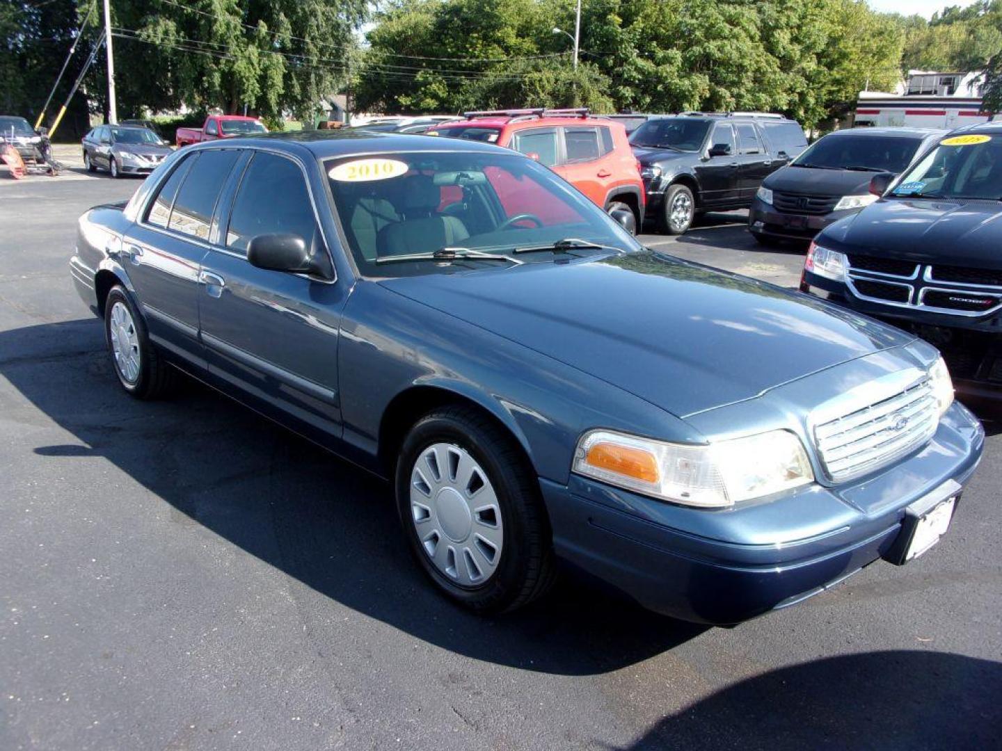 2010 BLUE FORD CROWN VICTORIA POLICE INTERCEPTOR (2FABP7BV1AX) with an 4.6L engine, Automatic transmission, located at 501 E. Columbia St., Springfield, OH, 45503, (800) 262-7122, 39.925262, -83.801796 - *** New Tires *** 1 Owner *** Texas Car *** Clean *** Serviced and Detailed *** Police Interceptor *** Low Miles *** V8 *** One owner Police Interceptor Street Appearance Package that spent it's whole life in Texas and New Mexico until we purchased it. Absolutely spotless, rust free undercarriag - Photo#1