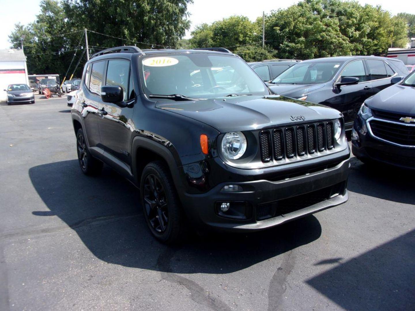 2016 BLACK JEEP RENEGADE DAWN OF JUSTICE EDITION (ZACCJBBT5GP) with an 2.4L engine, Automatic transmission, located at 501 E. Columbia St., Springfield, OH, 45503, (800) 262-7122, 39.925262, -83.801796 - Photo#2