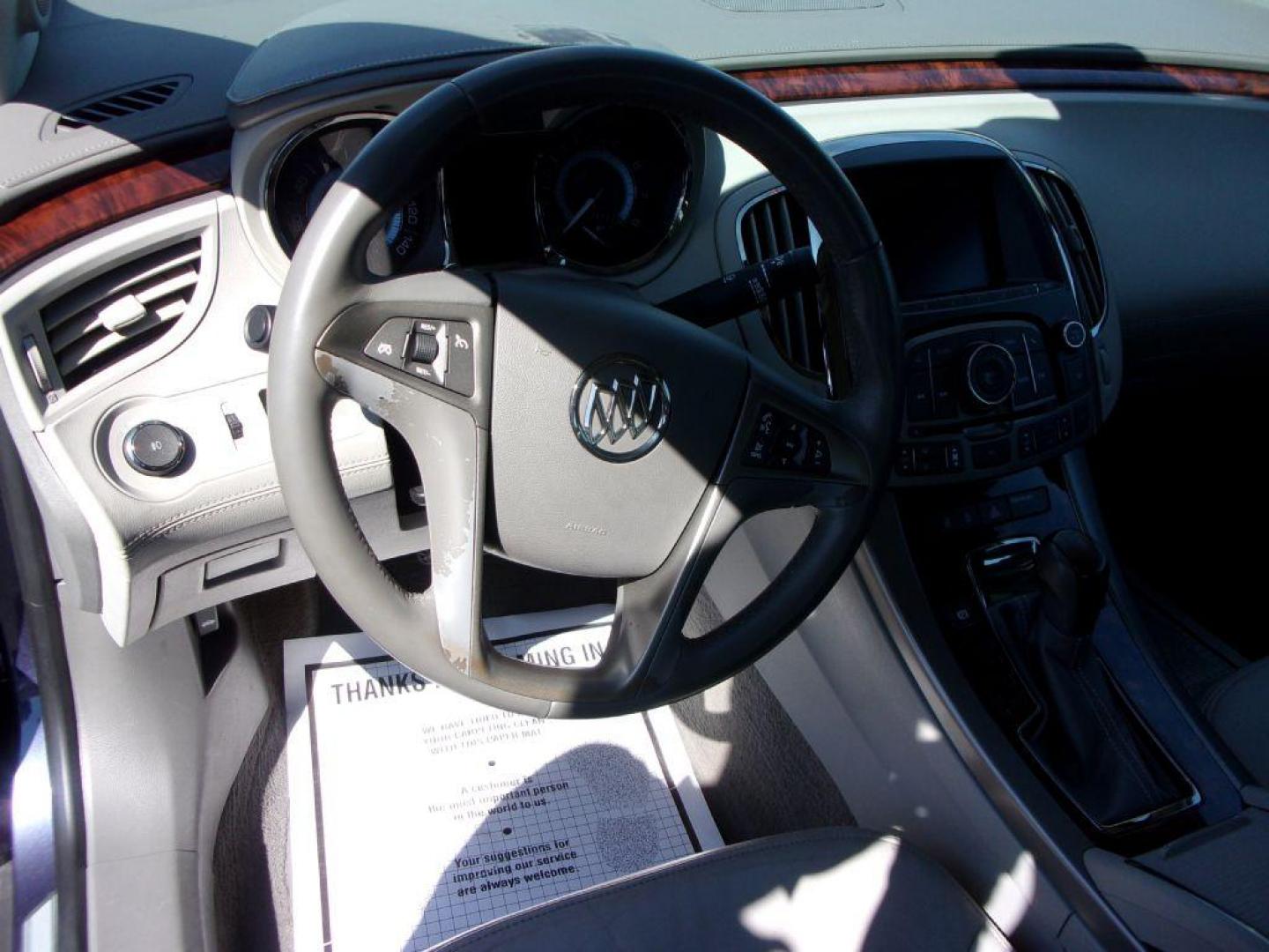 2013 BLUE BUICK LACROSSE LEATHER GROUP (1G4GC5E30DF) with an 3.6L engine, Automatic transmission, located at 501 E. Columbia St., Springfield, OH, 45503, (800) 262-7122, 39.925262, -83.801796 - ***Heated Leather Seating***New tires***LEATHER GROUP***SHARP***Seviced and Detailed*** Jay North Auto has offered hand picked vehicles since 1965! Our customer's enjoy a NO pressure buying experience with a small town feel. All of our vehicles get fully inspected and detailed. We are a preferre - Photo#9