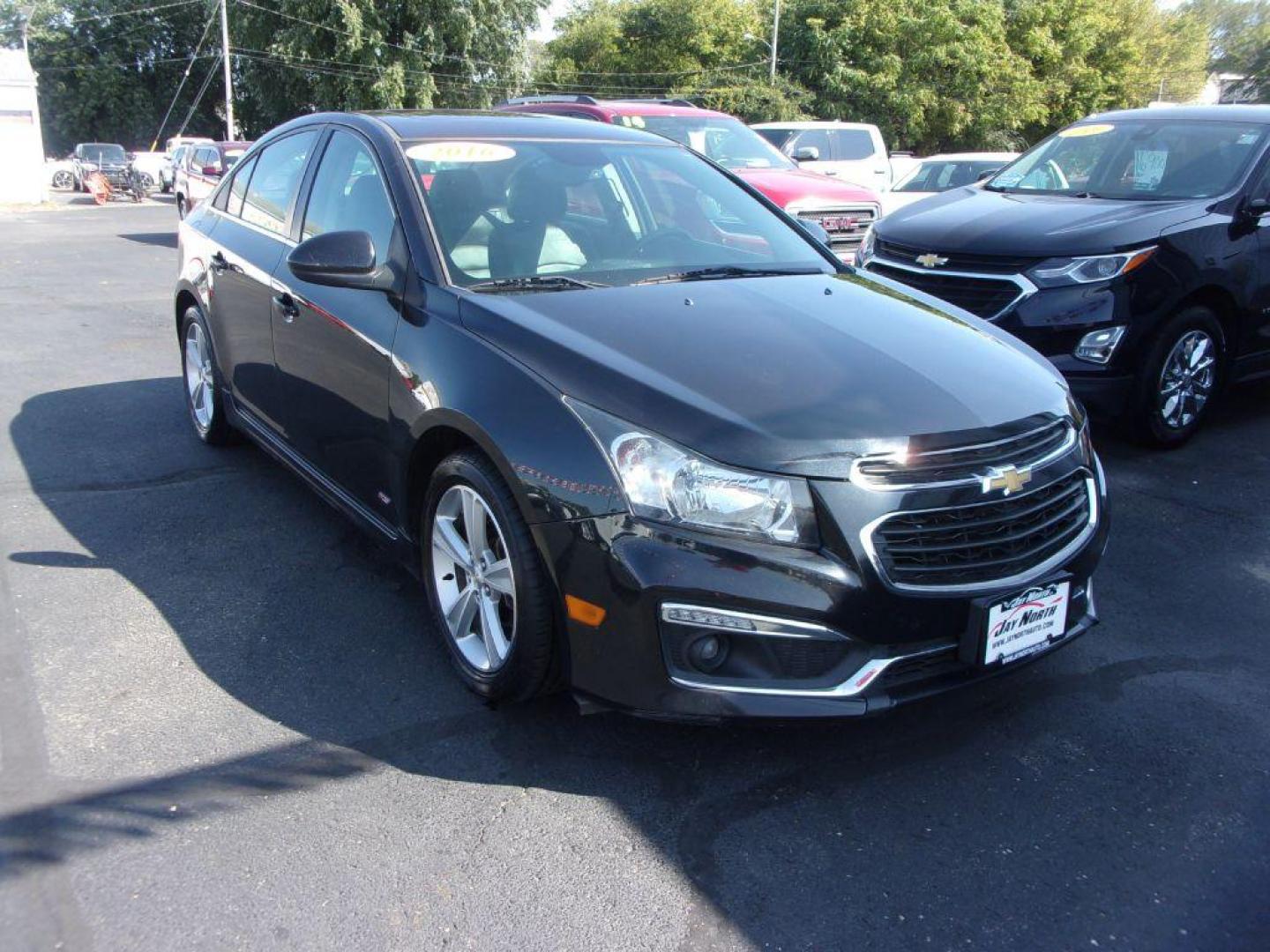 2016 BLACK CHEVROLET CRUZE LIMITED LT (1G1PF5SB8G7) with an 1.4L engine, Automatic transmission, located at 501 E. Columbia St., Springfield, OH, 45503, (800) 262-7122, 39.925262, -83.801796 - *** New Tires *** New Brakes *** Serviced and Detailed *** Heated Leather Seating *** Moonroof *** Back Up Camera *** RS *** Jay North Auto has offered hand picked vehicles since 1965! Our customer's enjoy a NO pressure buying experience with a small town feel. All of our vehicles get fully insp - Photo#2