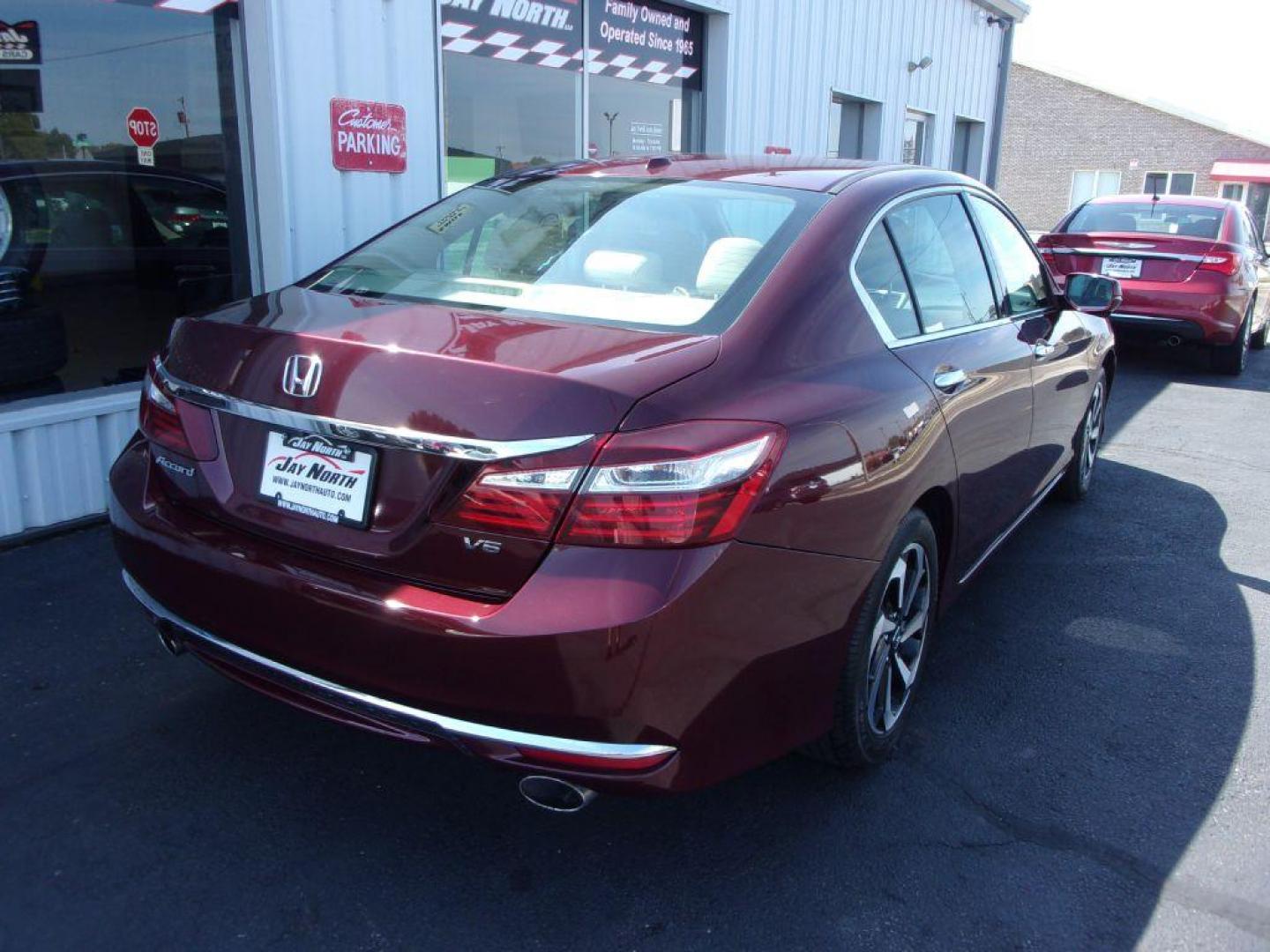 2017 RED HONDA ACCORD EXL (1HGCR3F80HA) with an 3.5L engine, Automatic transmission, located at 501 E. Columbia St., Springfield, OH, 45503, (800) 262-7122, 39.925262, -83.801796 - ***Clean Carfax***EXL***Heated Leather Seating***Sunroof***SHARP***Serviced and Detailed*** Jay North Auto has offered hand picked vehicles since 1965! Our customer's enjoy a NO pressure buying experience with a small town feel. All of our vehicles get fully inspected and detailed. We are a pref - Photo#3