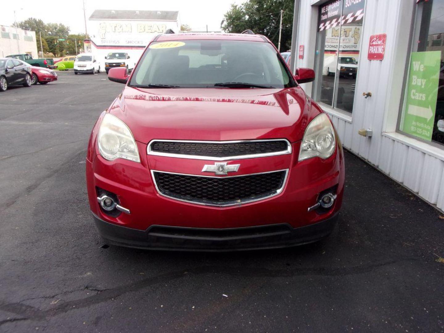 2014 RED CHEVROLET EQUINOX 2LT (1GNALCEKXEZ) with an 2.4L engine, Automatic transmission, located at 501 E. Columbia St., Springfield, OH, 45503, (800) 262-7122, 39.925262, -83.801796 - ***Clean Carfax***New Tires***2LT***Heated Leather Seating***Moon Roof***Serviced and Detailed*** Jay North Auto has offered hand picked vehicles since 1965! Our customer's enjoy a NO pressure buying experience with a small town feel. All of our vehicles get fully inspected and detailed. We are - Photo#1