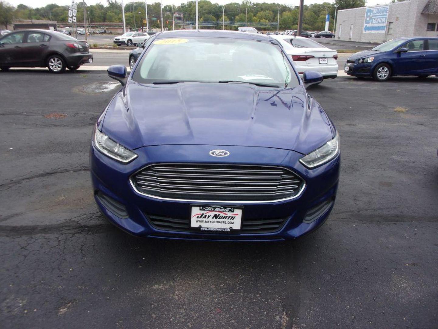 2015 BLUE FORD FUSION S (3FA6P0G74FR) with an 2.5L engine, Automatic transmission, located at 501 E. Columbia St., Springfield, OH, 45503, (800) 262-7122, 39.925262, -83.801796 - *** Serviced and Detailed *** Back Up Camera *** S *** FWD *** Jay North Auto has offered hand picked vehicles since 1965! Our customer's enjoy a NO pressure buying experience with a small town feel. All of our vehicles get fully inspected and detailed. We are a preferred dealer for many local c - Photo#2