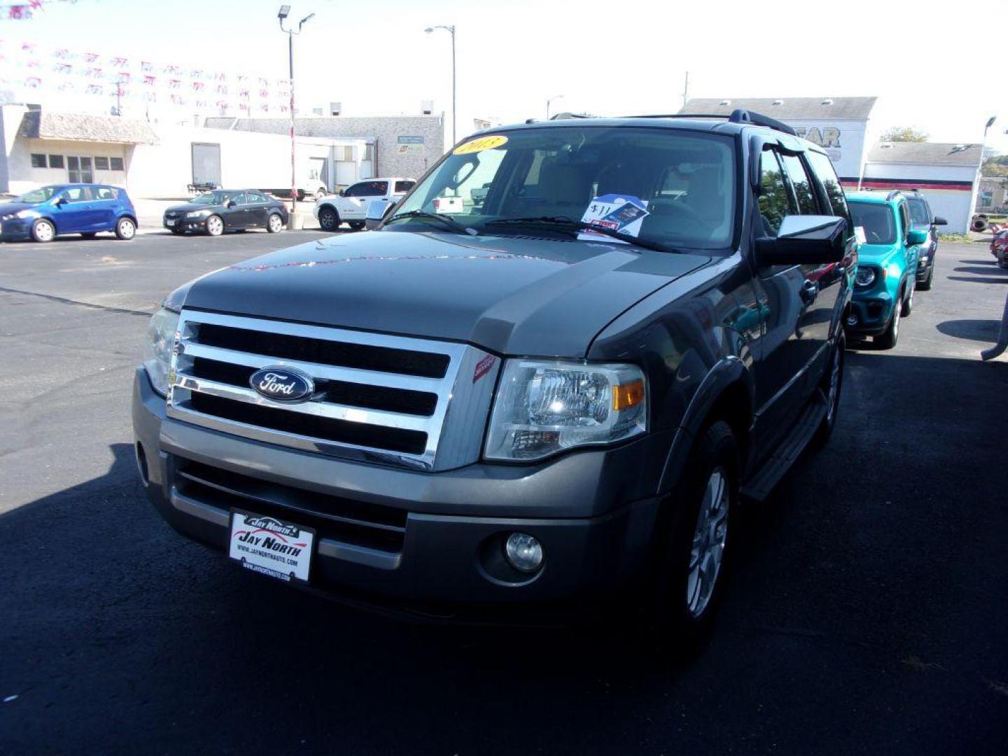 2013 GRAY FORD EXPEDITION XLT (1FMJU1H53DE) with an 5.4L engine, Automatic transmission, located at 501 E. Columbia St., Springfield, OH, 45503, (800) 262-7122, 39.925262, -83.801796 - *** New Tires *** 5.4L RWD *** 3RD Row Seating *** Serviced and Detailed ***( Moonroof needs repaired to be used ) *** Jay North Auto has offered hand picked vehicles since 1965! Our customer's enjoy a NO pressure buying experience with a small town feel. All of our vehicles get fully inspected - Photo#3