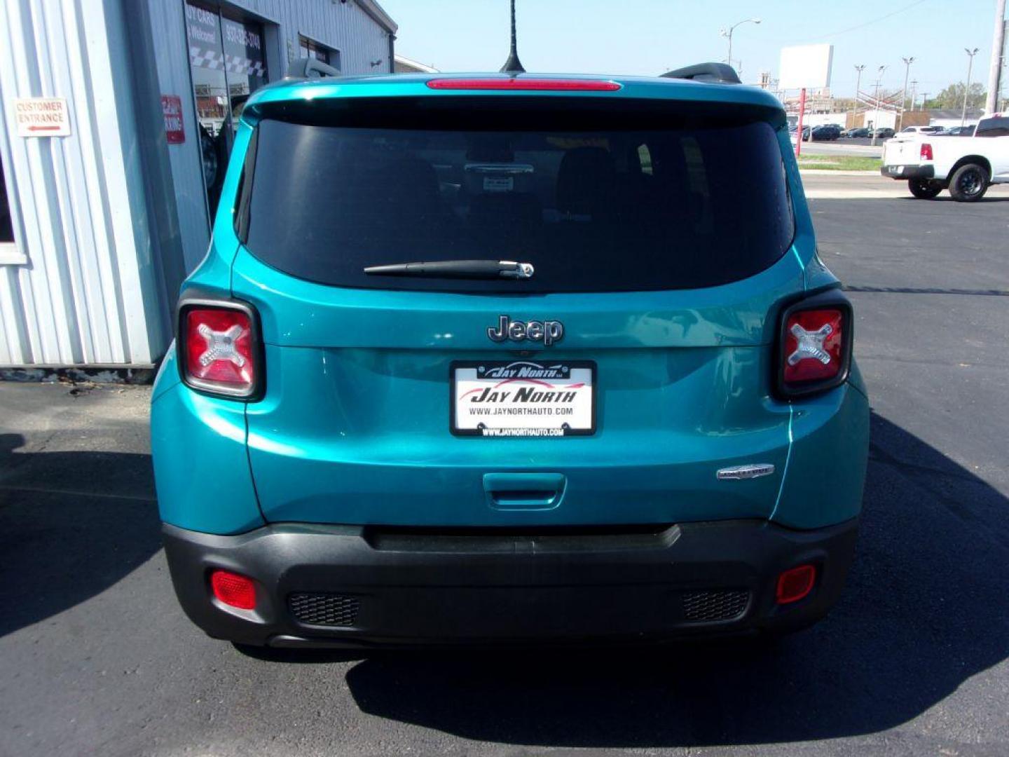 2021 TEAL JEEP RENEGADE LATITUDE (ZACNJCBB6MP) with an 2.4L engine, Automatic transmission, located at 501 E. Columbia St., Springfield, OH, 45503, (800) 262-7122, 39.925262, -83.801796 - *** Serviced and Detailed *** FWD * Supplemental Side-Curtain Front and Rear Air Bags Supplemental Front Seat-Mounted Side Air Bags Driver Inflatable Knee-Bolster Air Bag Jeep Wave Membership (Retail Sales/50 States Only) Lane-Departure Warning Plus Full-Speed Forward-Collision Warning P - Photo#5