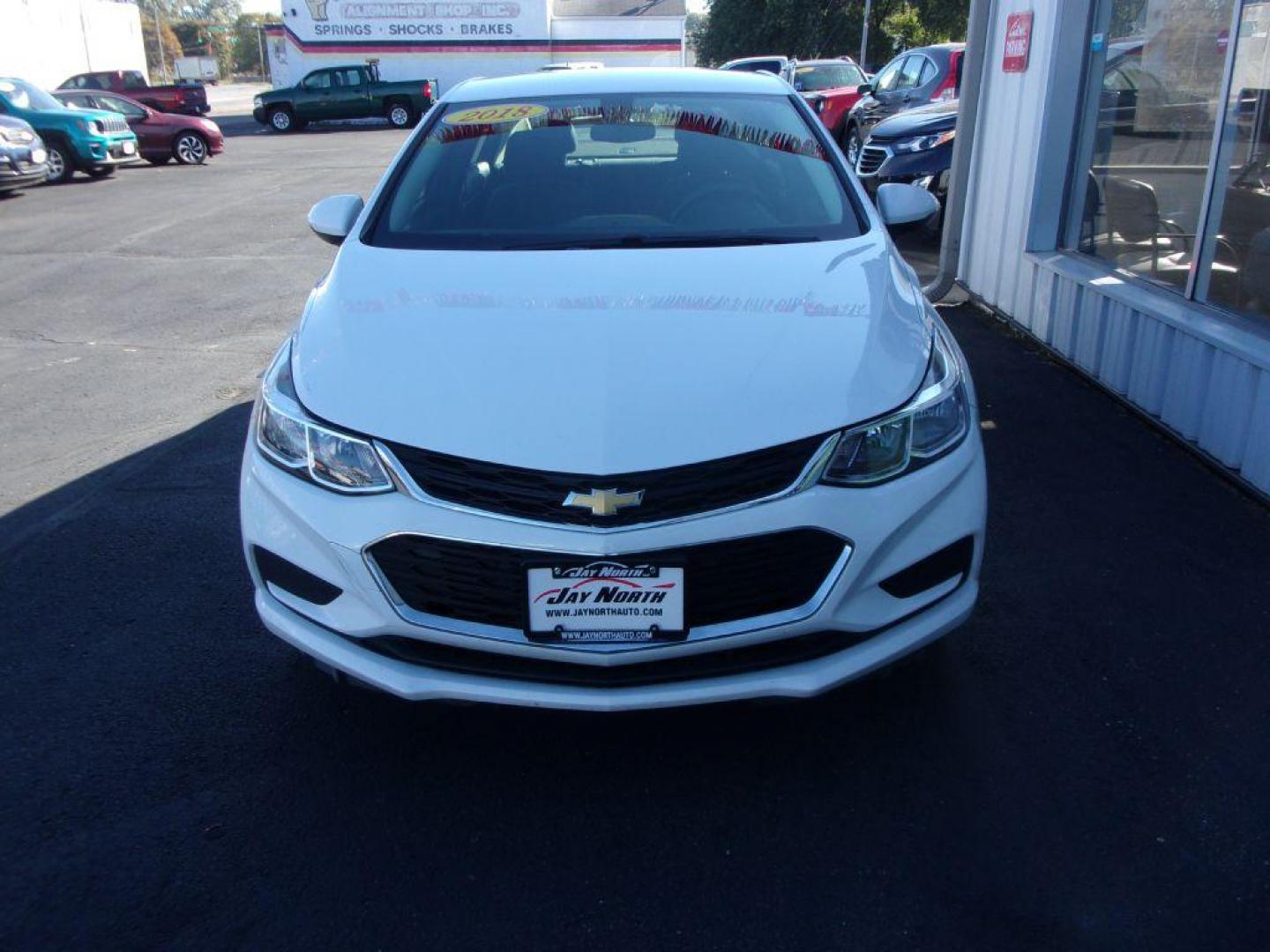 2018 WHITE CHEVROLET CRUZE LS (1G1BC5SM0J7) with an 1.4L engine, Automatic transmission, located at 501 E. Columbia St., Springfield, OH, 45503, (800) 262-7122, 39.925262, -83.801796 - *** New Tires *** Serviced and Detailed *** Back Up Camera *** Clean CarFax *** LS *** Jay North Auto has offered hand picked vehicles since 1965! Our customer's enjoy a NO pressure buying experience with a small town feel. All of our vehicles get fully inspected and detailed. We are a preferred - Photo#1