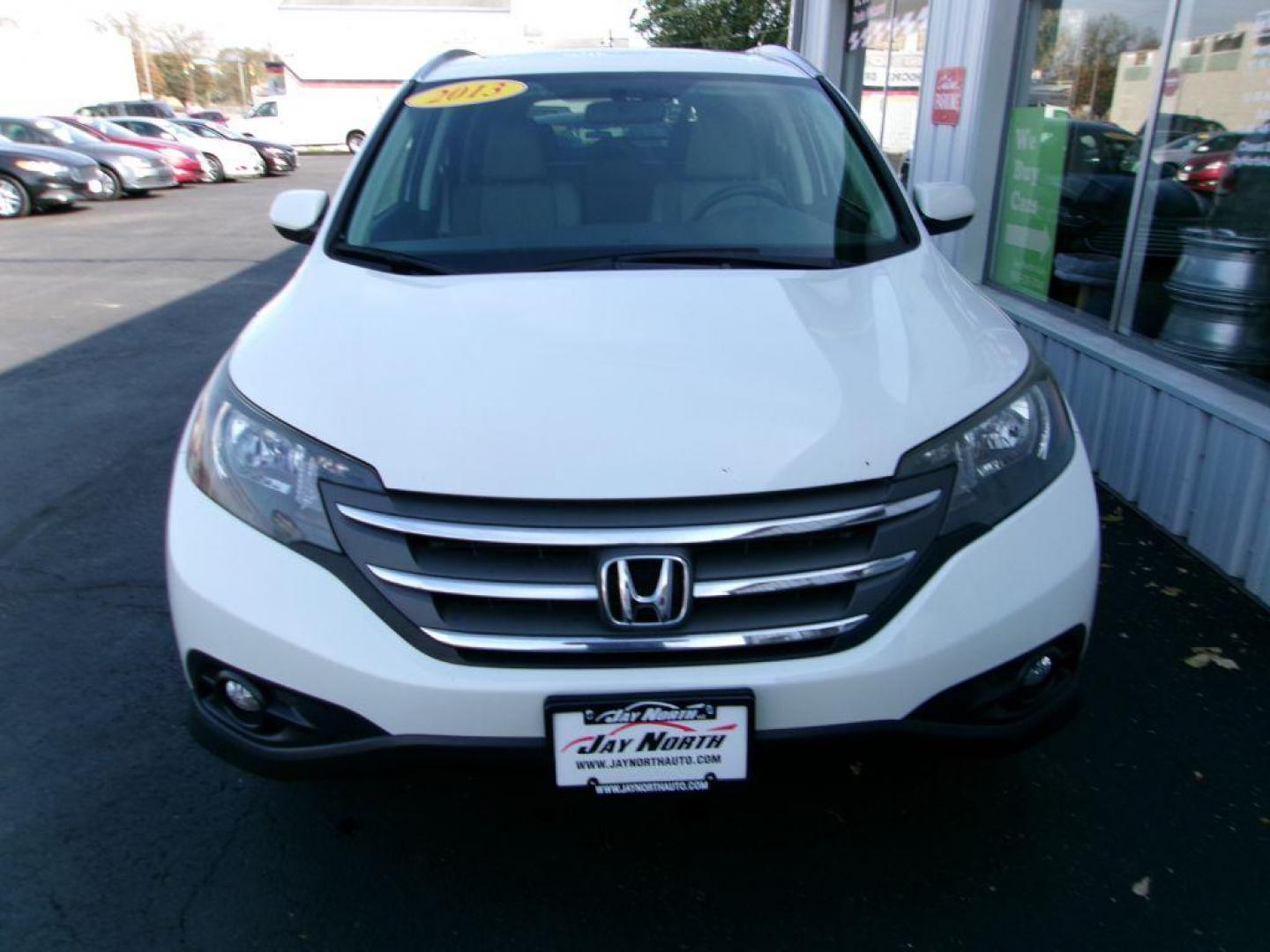 2013 WHITE HONDA CR-V EXL (5J6RM4H71DL) with an 2.4L engine, Automatic transmission, located at 501 E. Columbia St., Springfield, OH, 45503, (800) 262-7122, 39.925262, -83.801796 - *** 1 Owner w/ 27 service records on CarFax *** EXL with Heated Leather and Moonroof *** All Wheel Drive *** Back Up Camera *** NICE *** Jay North Auto has offered hand picked vehicles since 1965! Our customer's enjoy a NO pressure buying experience with a small town feel. All of our vehicles ge - Photo#1