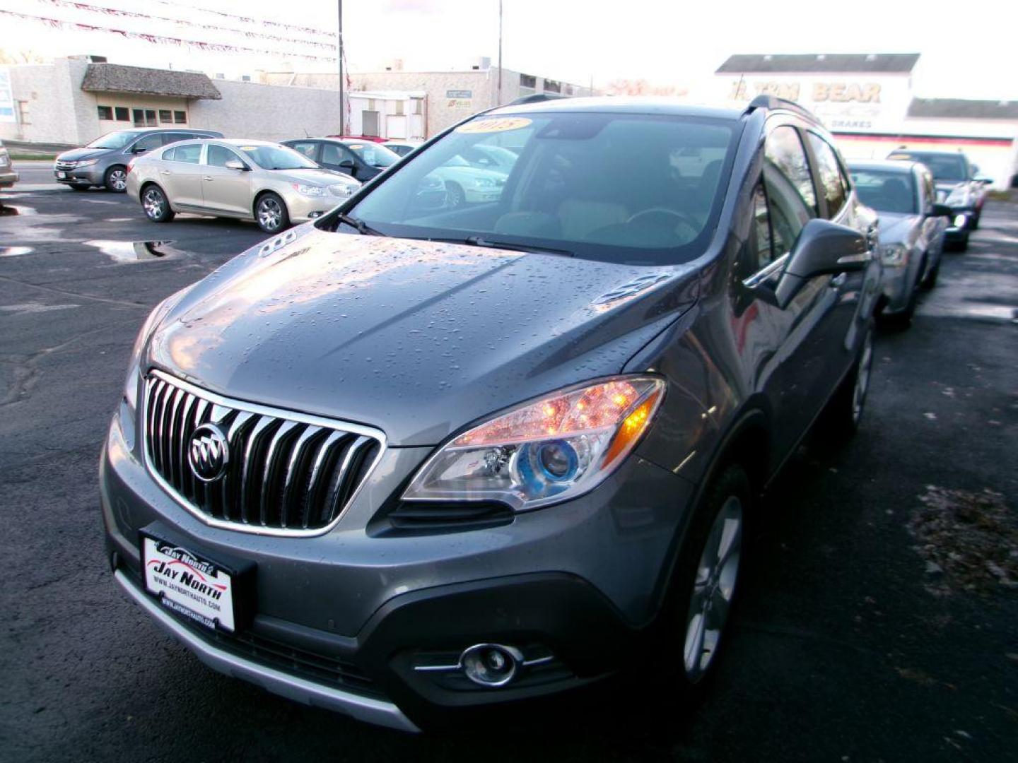 2015 GRAY BUICK ENCORE PREMIUM (KL4CJHSB2FB) with an 1.4L engine, Automatic transmission, located at 501 E. Columbia St., Springfield, OH, 45503, (800) 262-7122, 39.925262, -83.801796 - Photo#3