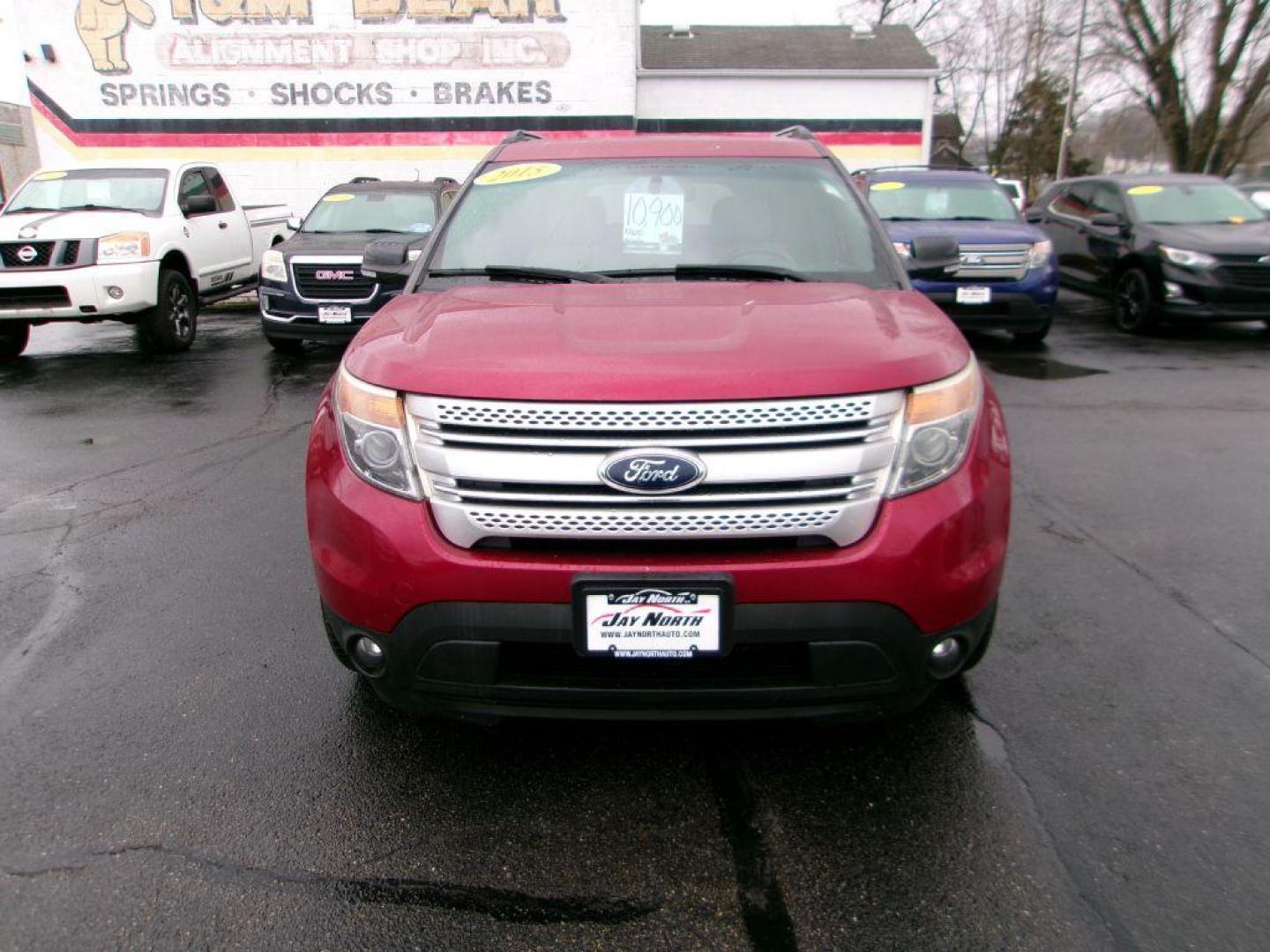 2015 RED FORD EXPLORER XLT (1FM5K8D86FG) with an 3.5L engine, Automatic transmission, located at 501 E. Columbia St., Springfield, OH, 45503, (800) 262-7122, 39.925262, -83.801796 - ***4WD***XLT***Dual Panel Moonroof***Navigation***Power Liftgate***Serviced and Detailed*** Jay North Auto has offered hand picked vehicles since 1965! Our customer's enjoy a NO pressure buying experience with a small town feel. All of our vehicles get fully inspected and detailed. We are a pref - Photo#1