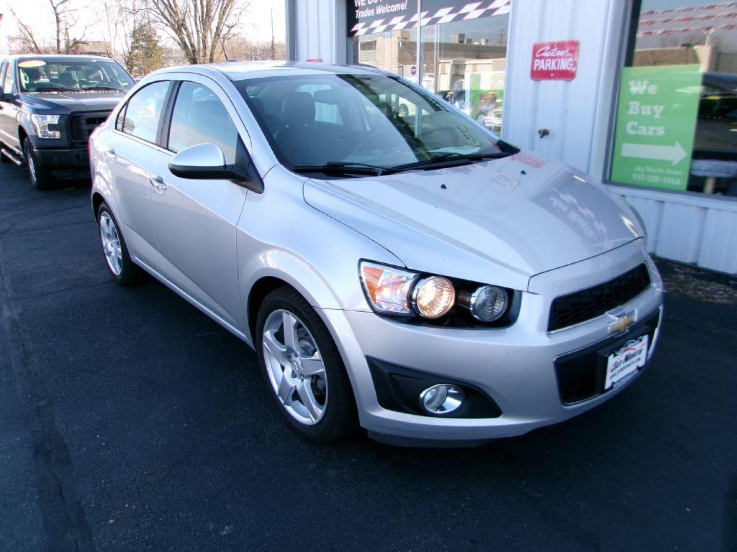 2015 SILVER CHEVROLET SONIC LTZ (1G1JE5SBXF4) with an 1.4L engine, Automatic transmission, located at 501 E. Columbia St., Springfield, OH, 45503, (800) 262-7122, 39.925262, -83.801796 - *** LTZ *** Leather *** Remote Start *** Serviced and Detailed *** Jay North Auto has offered hand picked vehicles since 1965! Our customer's enjoy a NO pressure buying experience with a small town feel. All of our vehicles get fully inspected and detailed. We are a preferred dealer for many lo - Photo#2