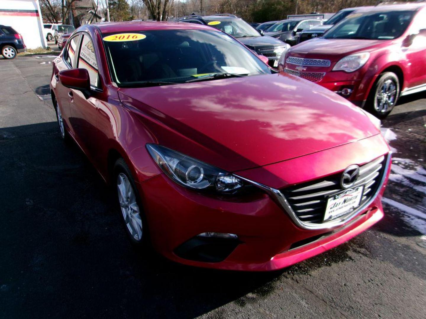 2016 RED MAZDA 3 SPORT (3MZBM1U77GM) with an 2.0L engine, Automatic transmission, located at 501 E. Columbia St., Springfield, OH, 45503, (800) 262-7122, 39.925262, -83.801796 - *** Sport *** Serviced and Detailed *** Back Up Camera *** 2.0L FWD *** Jay North Auto has offered hand picked vehicles since 1965! Our customer's enjoy a NO pressure buying experience with a small town feel. All of our vehicles get fully inspected and detailed. We are a preferred dealer for man - Photo#2