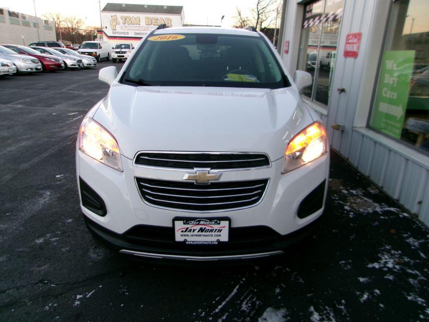 2016 WHITE CHEVROLET TRAX 1LT (KL7CJLSBXGB) with an 1.4L engine, Automatic transmission, located at 501 E. Columbia St., Springfield, OH, 45503, (800) 262-7122, 39.925262, -83.801796 - *** Serviced and Detailed *** Back Up Camera w/ Touch Screen *** FWD *** Jay North Auto has offered hand picked vehicles since 1965! Our customer's enjoy a NO pressure buying experience with a small town feel. All of our vehicles get fully inspected and detailed. We are a preferred dealer for - Photo#2