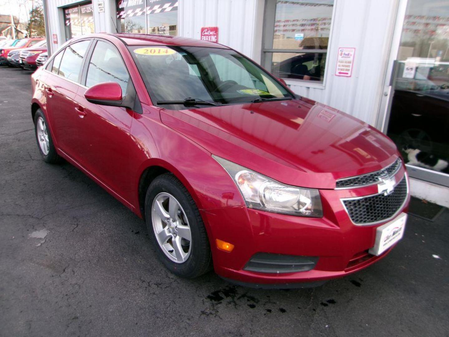 2014 RED CHEVROLET CRUZE LT (1G1PC5SB7E7) with an 1.4L engine, Automatic transmission, located at 501 E. Columbia St., Springfield, OH, 45503, (800) 262-7122, 39.925262, -83.801796 - *** New Tires *** Serviced and Detailed *** New Front Brakes *** Remote Start *** Jay North Auto has offered hand picked vehicles since 1965! Our customer's enjoy a NO pressure buying experience with a small town feel. All of our vehicles get fully inspected and detailed. We are a preferred dea - Photo#2