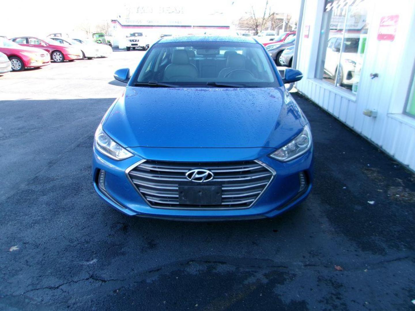 2017 BLUE HYUNDAI ELANTRA LIMITED (KMHD84LF9HU) with an 2.0L engine, Automatic transmission, located at 501 E. Columbia St., Springfield, OH, 45503, (800) 262-7122, 39.925262, -83.801796 - ***1-Owner*** Heated Leather Seating *** Moonroof *** Limited *** Android Auto and Apple CarPlay *** Premium Audio *** Serviced and Detailed *** Jay North Auto has offered hand picked vehicles since 1965! Our customer's enjoy a NO pressure buying experience with a small town feel. All of our v - Photo#1