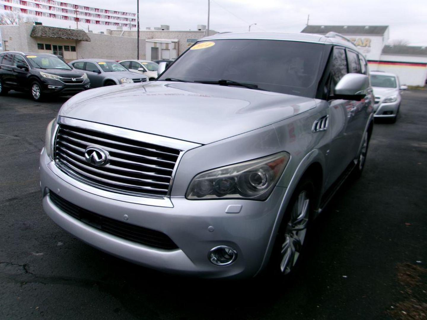 2014 SILVER INFINITI QX80 (JN8AZ2NE8E9) with an 5.6L engine, Automatic transmission, located at 501 E. Columbia St., Springfield, OH, 45503, (800) 262-7122, 39.925262, -83.801796 - ***LOADED***Heated and Cooled Leather Seats***Heated steering wheel***4X4***Moonroof***5.6L V8***Serviced and Detailed*** Jay North Auto has offered hand picked vehicles since 1965! Our customer's enjoy a NO pressure buying experience with a small town feel. All of our vehicles get fully inspect - Photo#6