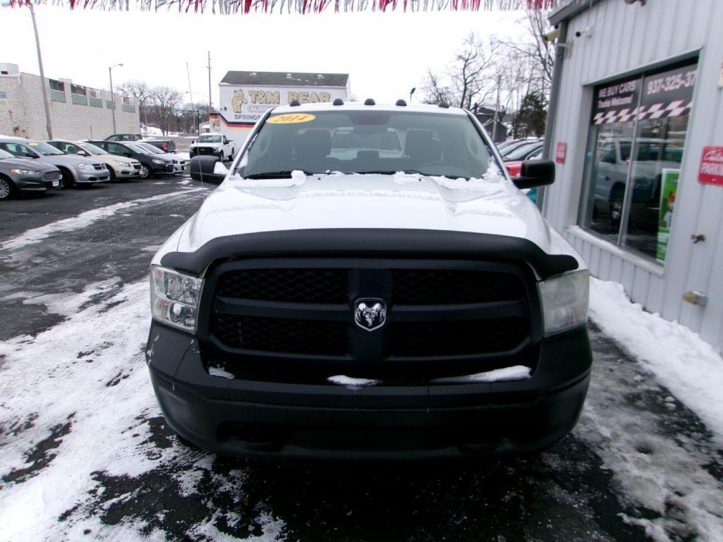 2014 WHITE RAM 1500 TRADESMAN (1C6RR7FT4ES) with an 5.7L engine, Automatic transmission, located at 501 E. Columbia St., Springfield, OH, 45503, (800) 262-7122, 39.925262, -83.801796 - ***New Tires***Crew Cab***Tradesman***HEMI 5.7L V8***4X4***Serviced and Detailed*** Jay North Auto has offered hand picked vehicles since 1965! Our customer's enjoy a NO pressure buying experience with a small town feel. All of our vehicles get fully inspected and detailed. We are a preferred - Photo#1