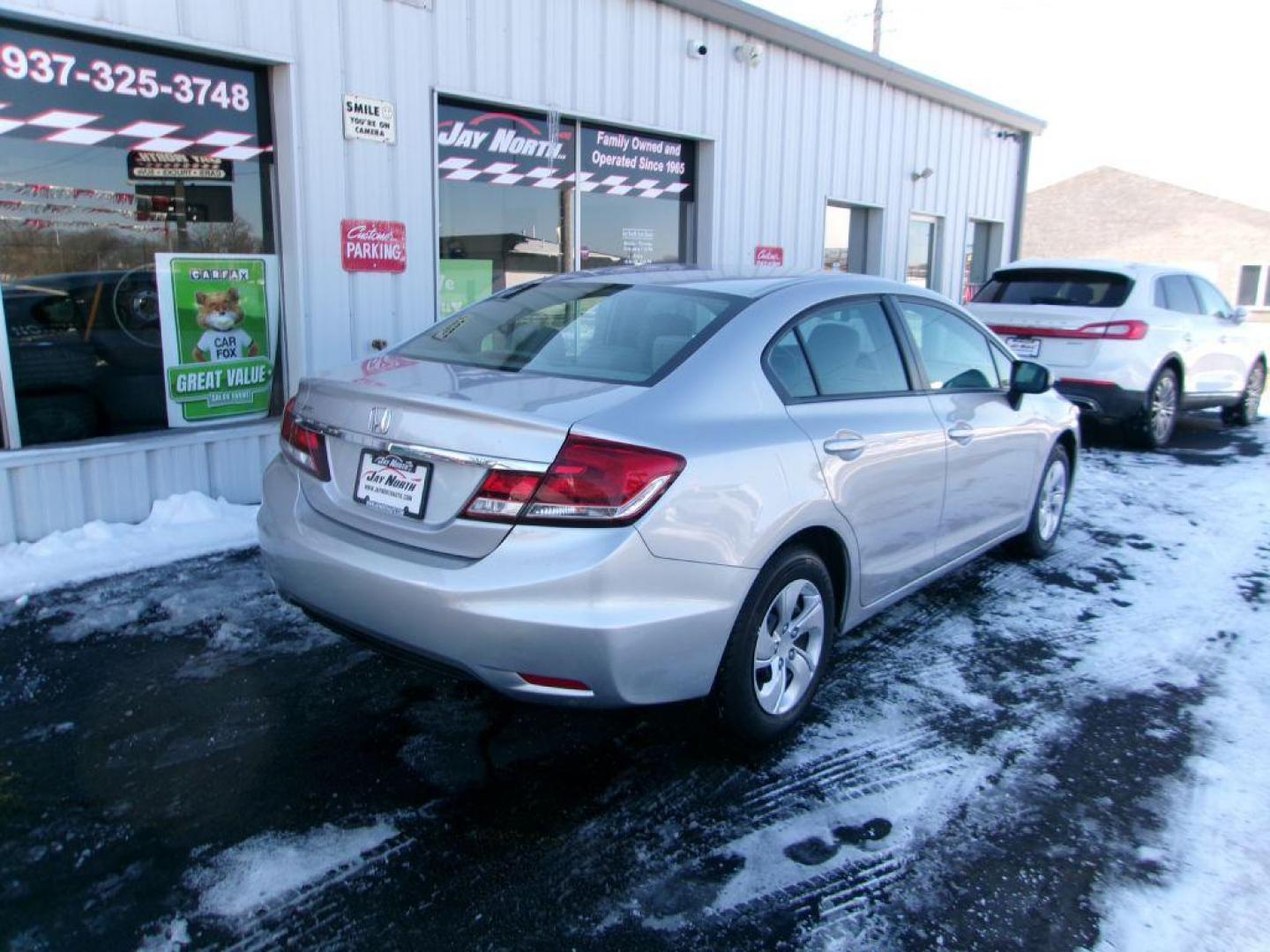 2015 SILVER HONDA CIVIC LX (19XFB2F53FE) with an 1.8L engine, Continuously Variable transmission, located at 501 E. Columbia St., Springfield, OH, 45503, (800) 262-7122, 39.925262, -83.801796 - ***New Tires***Civic***LX***Back-up Camera***Serviced and Detailed*** Jay North Auto has offered hand picked vehicles since 1965! Our customer's enjoy a NO pressure buying experience with a small town feel. All of our vehicles get fully inspected and detailed. We are a preferred dealer for many - Photo#3