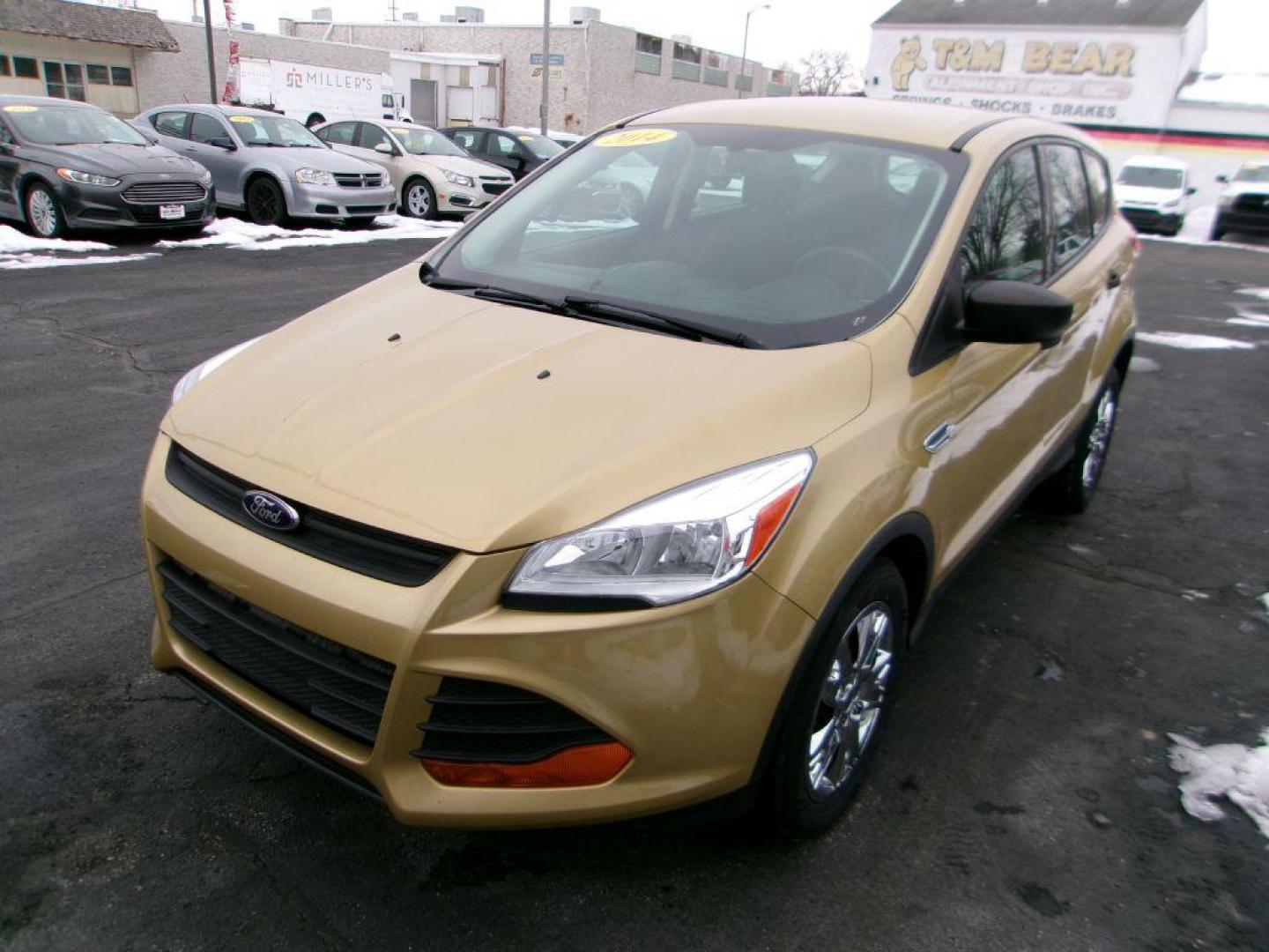 2014 GOLD FORD ESCAPE S (1FMCU0F78EU) with an 2.5L engine, Automatic transmission, located at 501 E. Columbia St., Springfield, OH, 45503, (800) 262-7122, 39.925262, -83.801796 - ***Clean Carfax***New Front and Rear Pads and Rotors***S 2.5L***Serviced and Detailed*** Jay North Auto has offered hand picked vehicles since 1965! Our customer's enjoy a NO pressure buying experience with a small town feel. All of our vehicles get fully inspected and detailed. We are a prefe - Photo#6