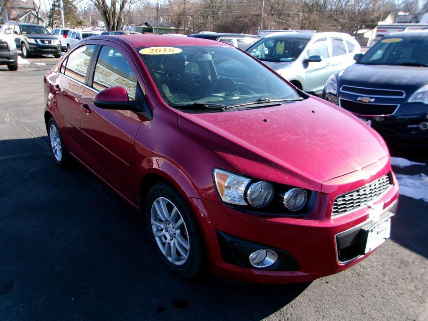 2016 RED CHEVROLET SONIC LT (1G1JC5SH9G4) with an 1.8L engine, Automatic transmission, located at 501 E. Columbia St., Springfield, OH, 45503, (800) 262-7122, 39.925262, -83.801796 - *** 1 Owner *** Serviced and Detailed *** New Tires *** Jay North Auto has offered hand picked vehicles since 1965! Our customer's enjoy a NO pressure buying experience with a small town feel. All of our vehicles get fully inspected and detailed. We are a preferred dealer for many local credit - Photo#1