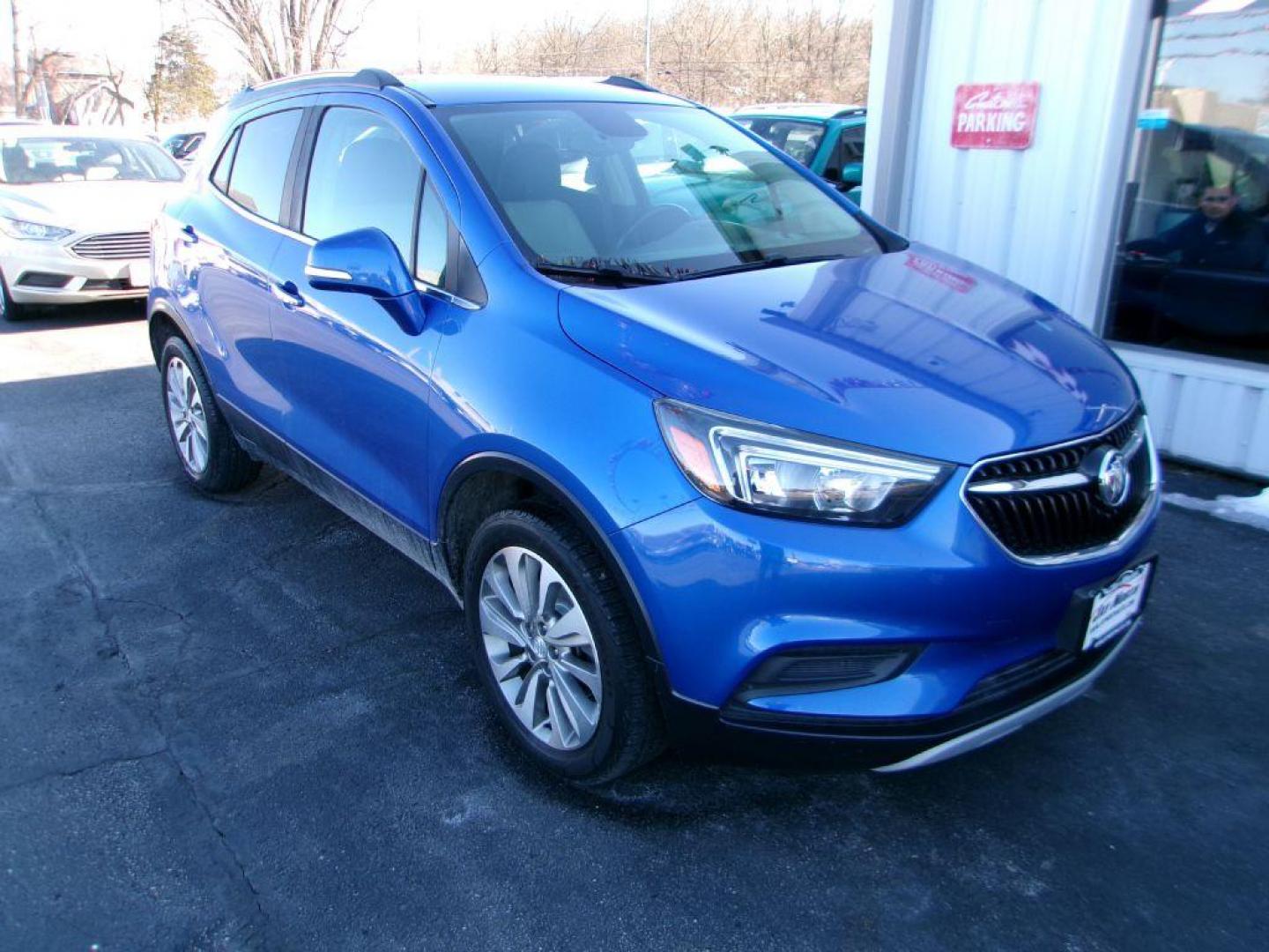 2017 BLUE BUICK ENCORE PREFERRED (KL4CJESBXHB) with an 1.4L engine, Automatic transmission, located at 501 E. Columbia St., Springfield, OH, 45503, (800) 262-7122, 39.925262, -83.801796 - *** AWD *** Serviced and Detailed *** Preferred *** Back Up Camera *** NICE *** Jay North Auto has offered hand picked vehicles since 1965! Our customer's enjoy a NO pressure buying experience with a small town feel. All of our vehicles get fully inspected and detailed. We are a preferred dealer - Photo#1