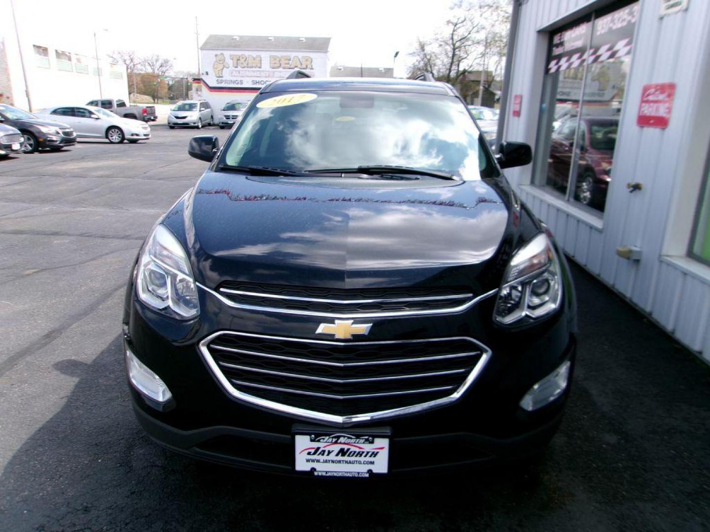 2017 BLACK CHEVROLET EQUINOX LT (2GNFLFEK6H6) with an 2.4L engine, Automatic transmission, located at 501 E. Columbia St., Springfield, OH, 45503, (800) 262-7122, 39.925262, -83.801796 - *** All Wheel Drive *** LT *** Clean CarFax *** Serviced and Detailed *** Remote Start *** New Brakes *** Jay North Auto has offered hand picked vehicles since 1965! Our customer's enjoy a NO pressure buying experience with a small town feel. All of our vehicles get fully inspected and detailed. - Photo#2